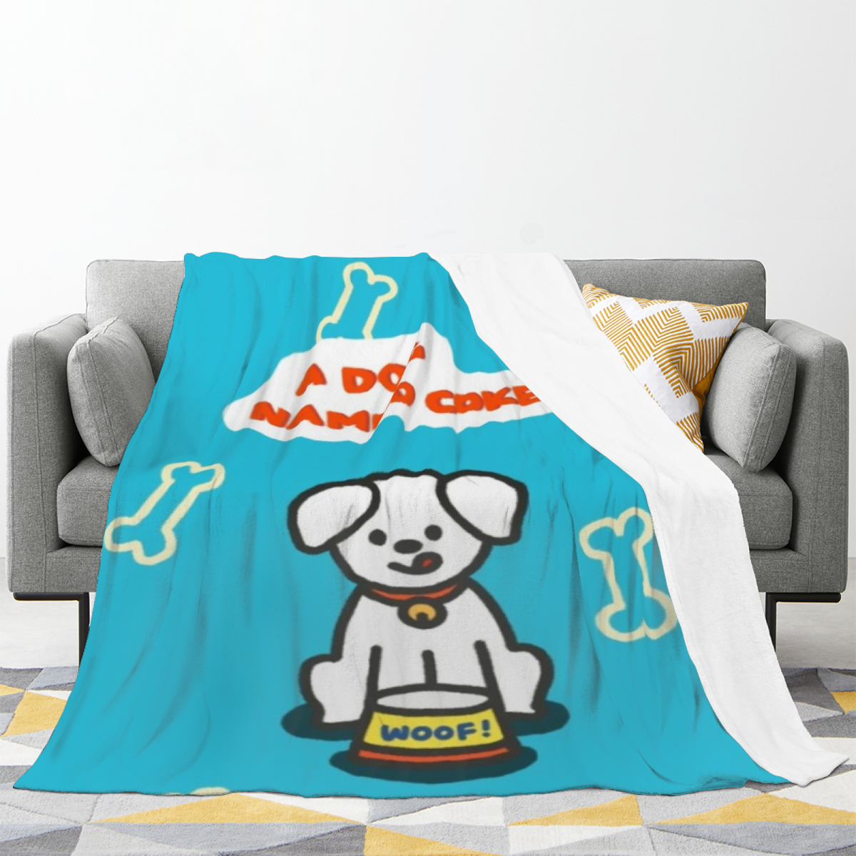 Eclectic Design Mossy Prism Warm Coral Cozy Flannel Bed Blanket