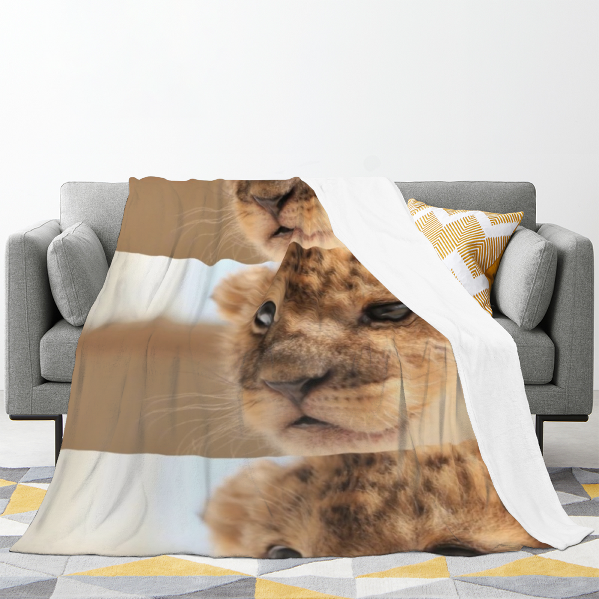 Soft Minimalist Plush Flannel Throw ¨C Prairie Wander Collection