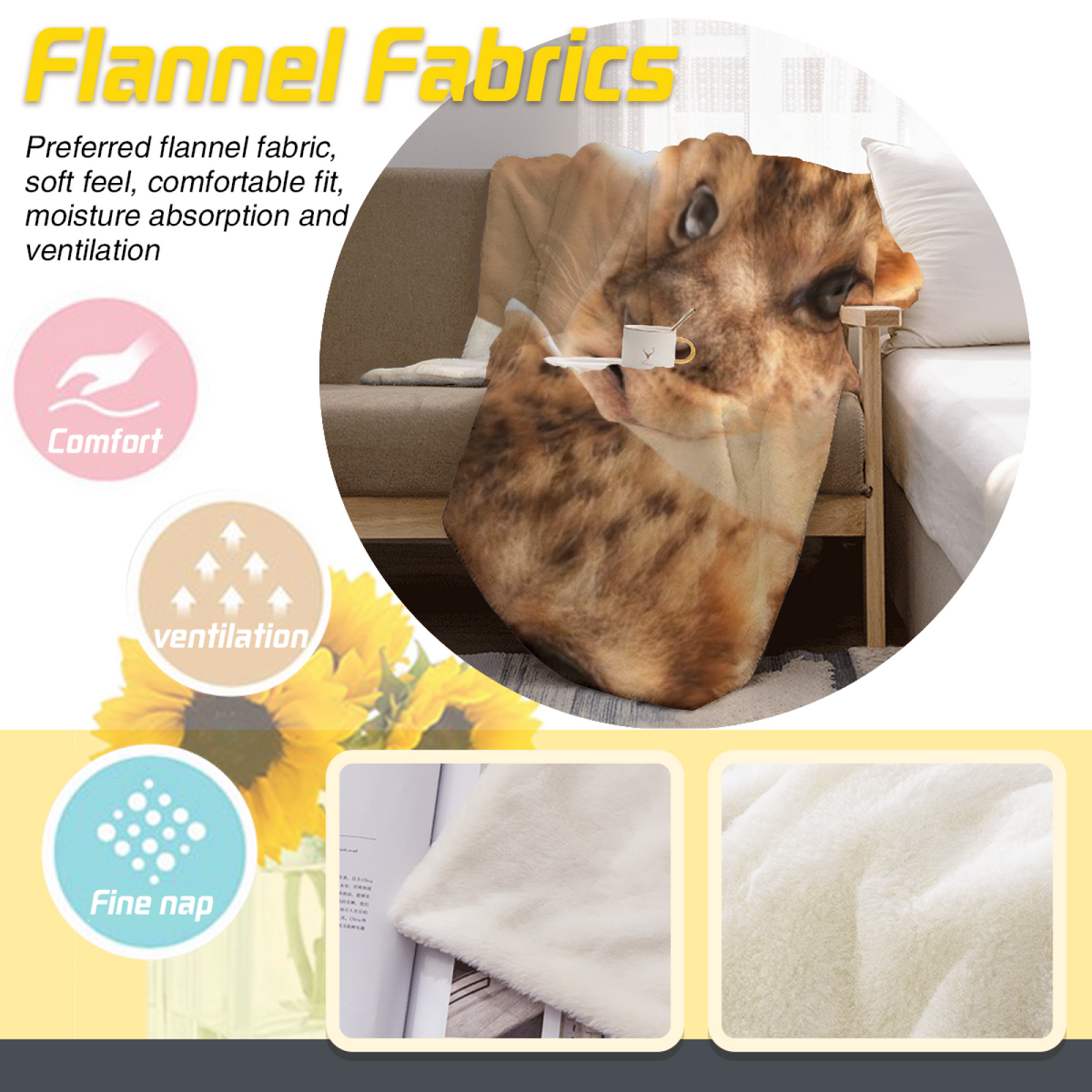 Soft Minimalist Plush Flannel Throw ¨C Prairie Wander Collection