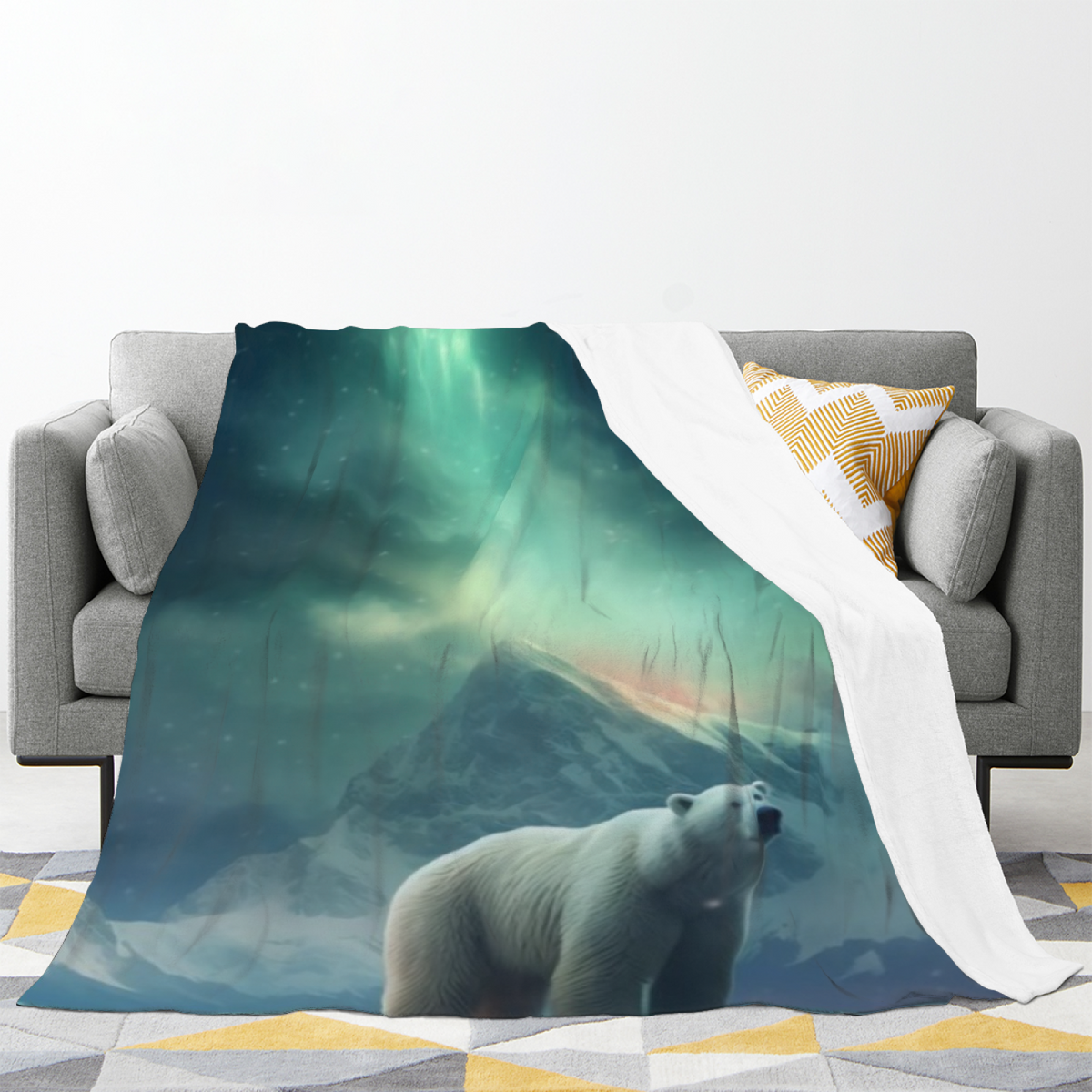 Moonbeam Thicket Pastel Multicolor Modern Art Decorative Flannel Blanket
