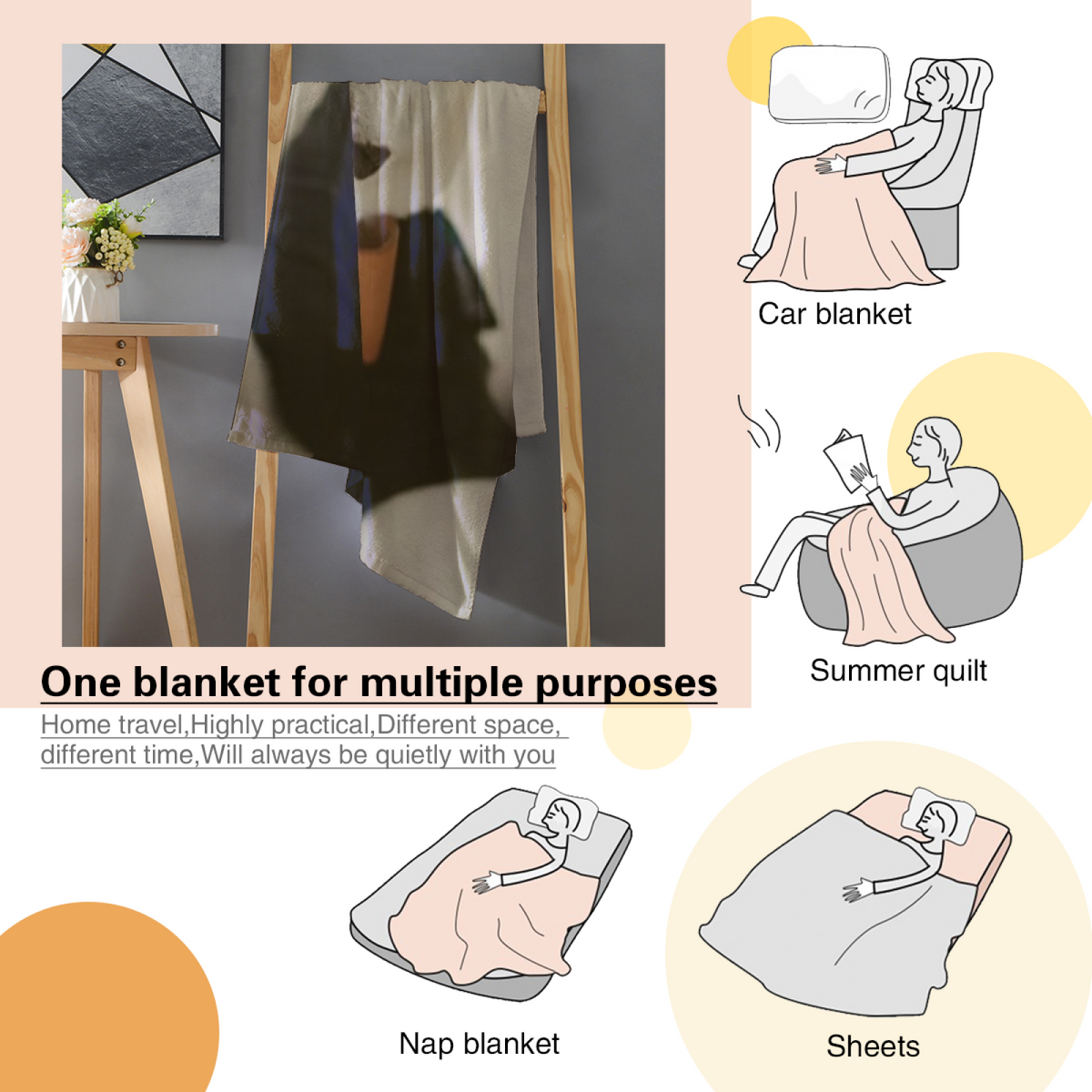 Velvet Rhythm Soft Neutral Dreamy Cozy Flannel Bed Blanket