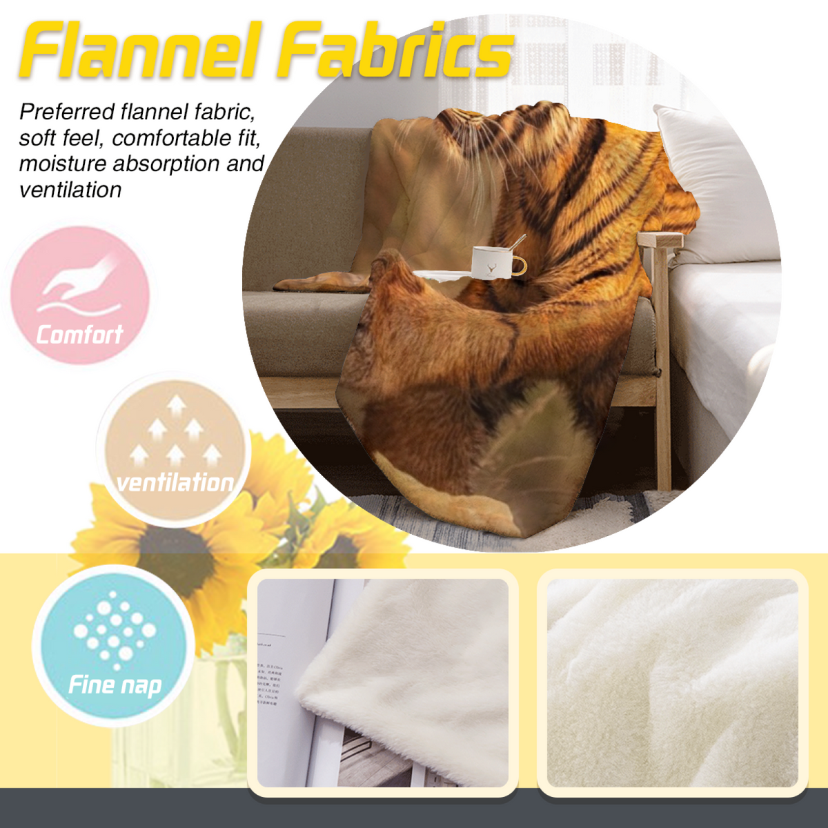 Eclectic Design Heather Treasure Warm Coral Cozy Flannel Bed Blanket