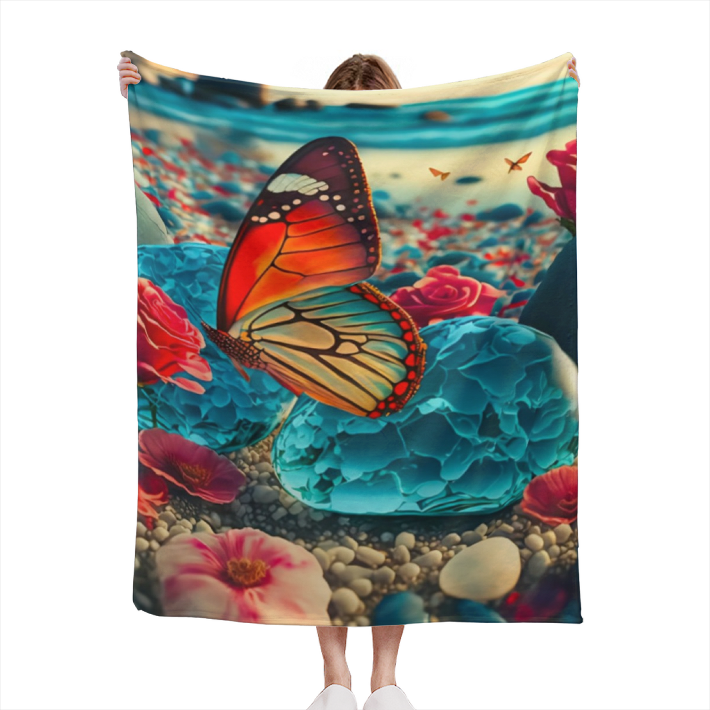 Abstract Decorative Throw Blanket ¨C Stylish Modern Printed Cozy Blanket