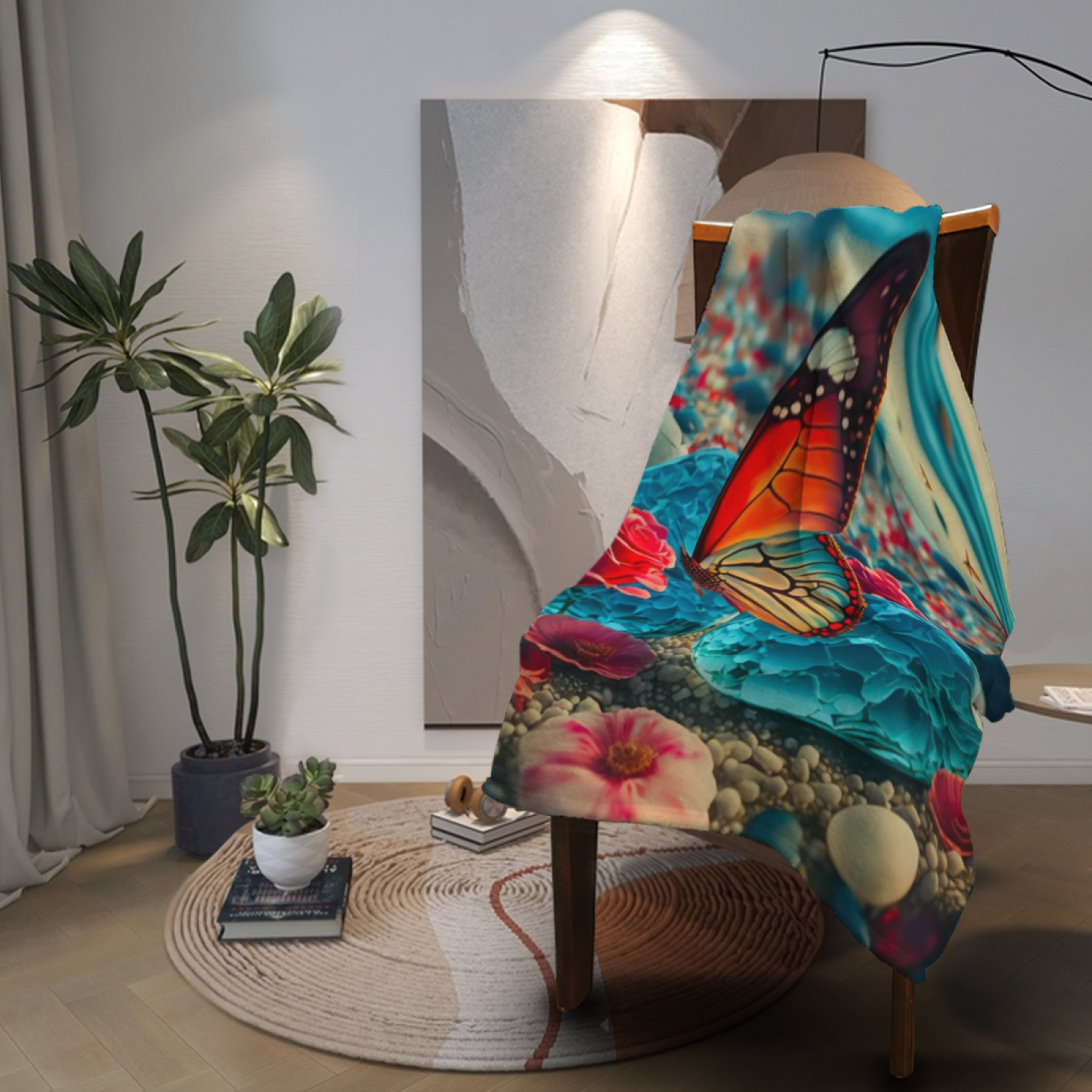 Abstract Decorative Throw Blanket ¨C Stylish Modern Printed Cozy Blanket