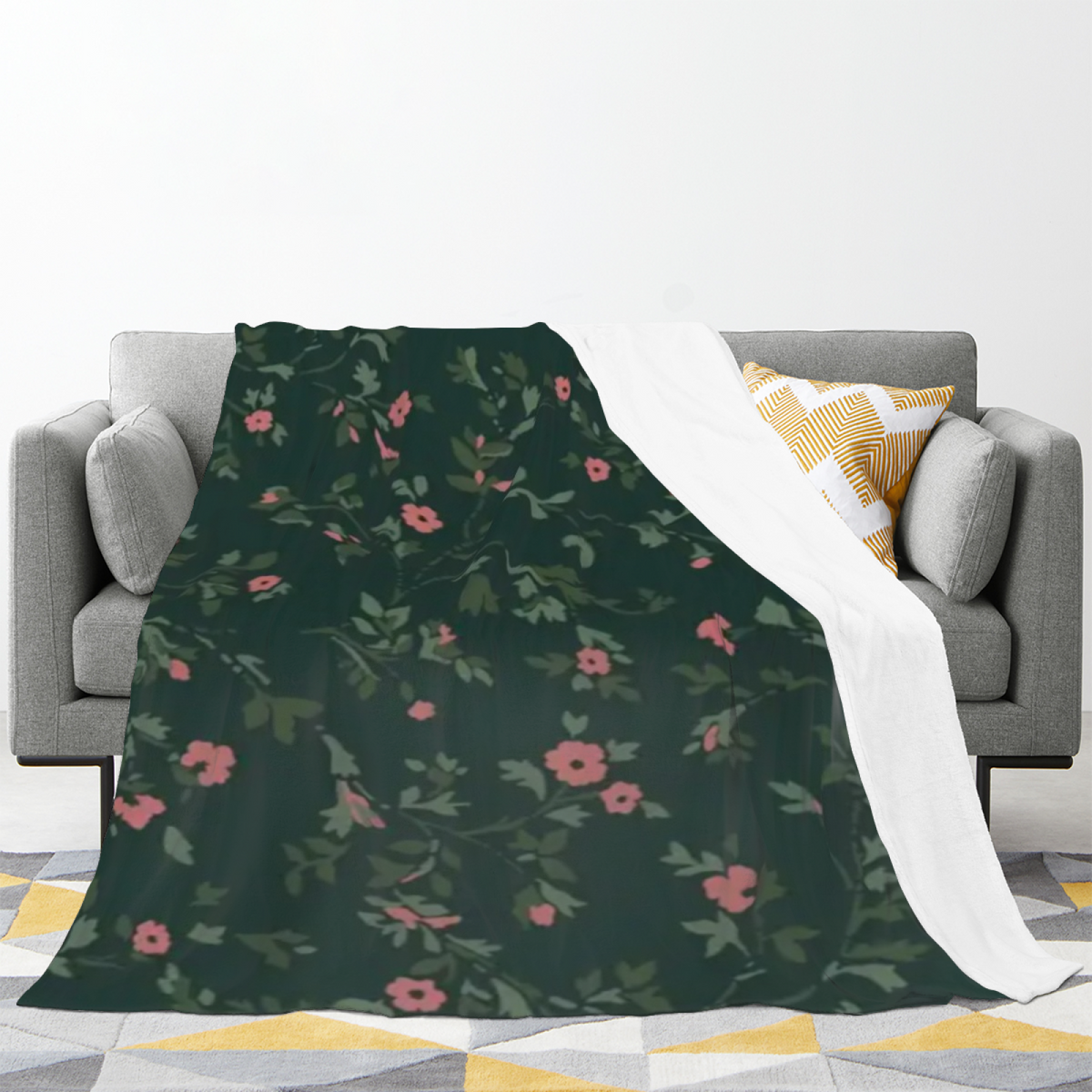 Gilded Galaxy Home Accent Soft Flannel Blanket ¨C Warm Coral