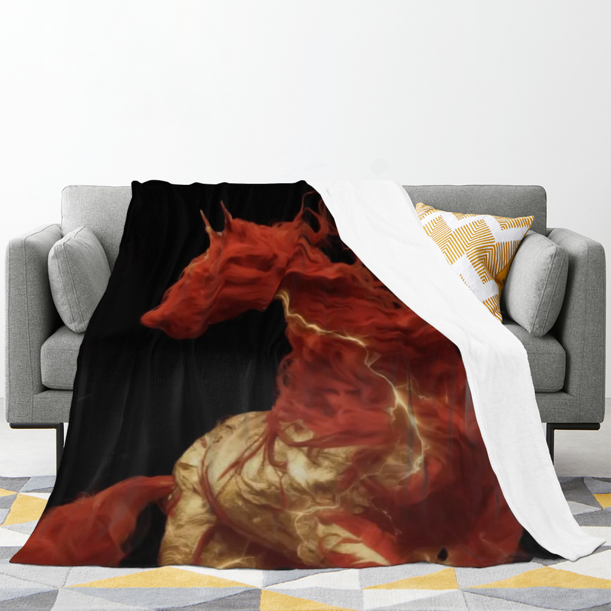 Wildwood Wonder Pastel Multicolor Modern Art Flannel Throw Blanket