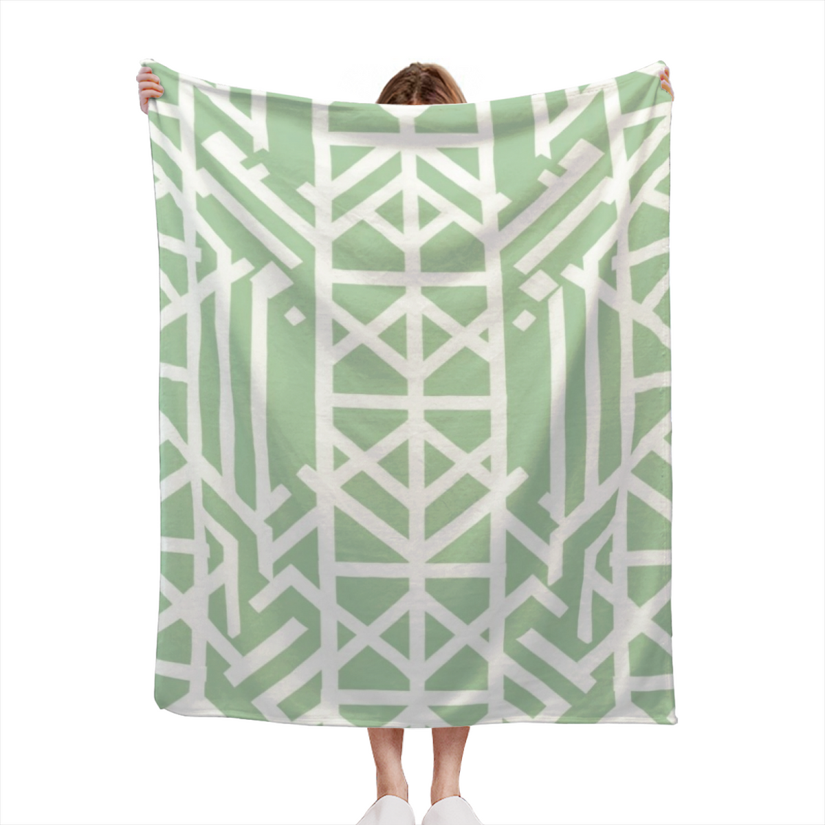 Eclectic Design Starlit Harbor Warm Coral Cozy Flannel Bed Blanket