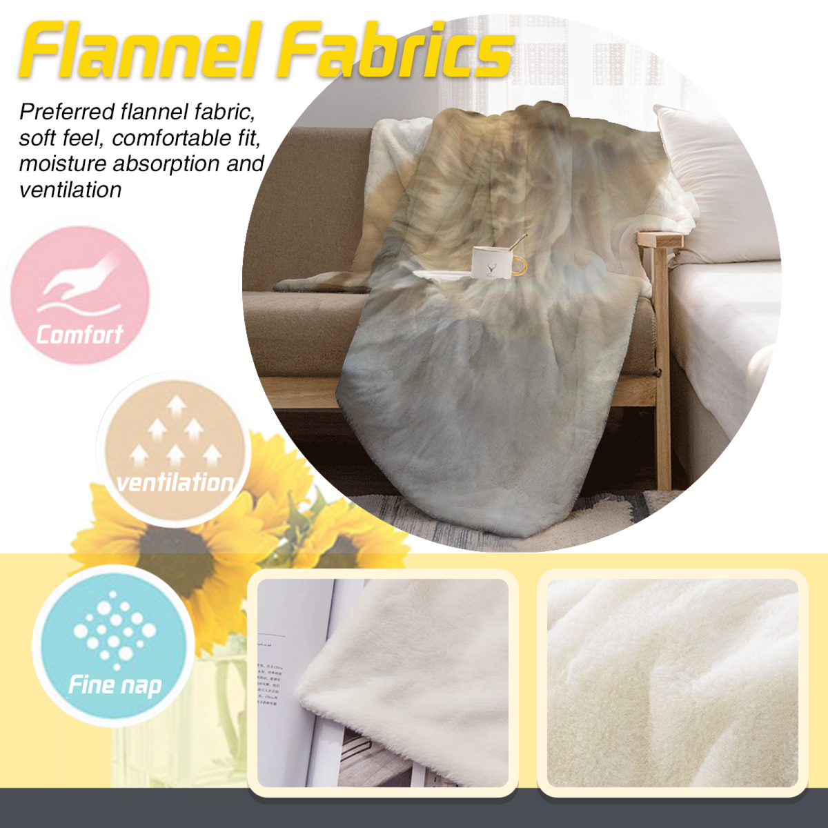 Celestial Nectar Expressive Print Flannel Sofa Throw in Dusty Lilac