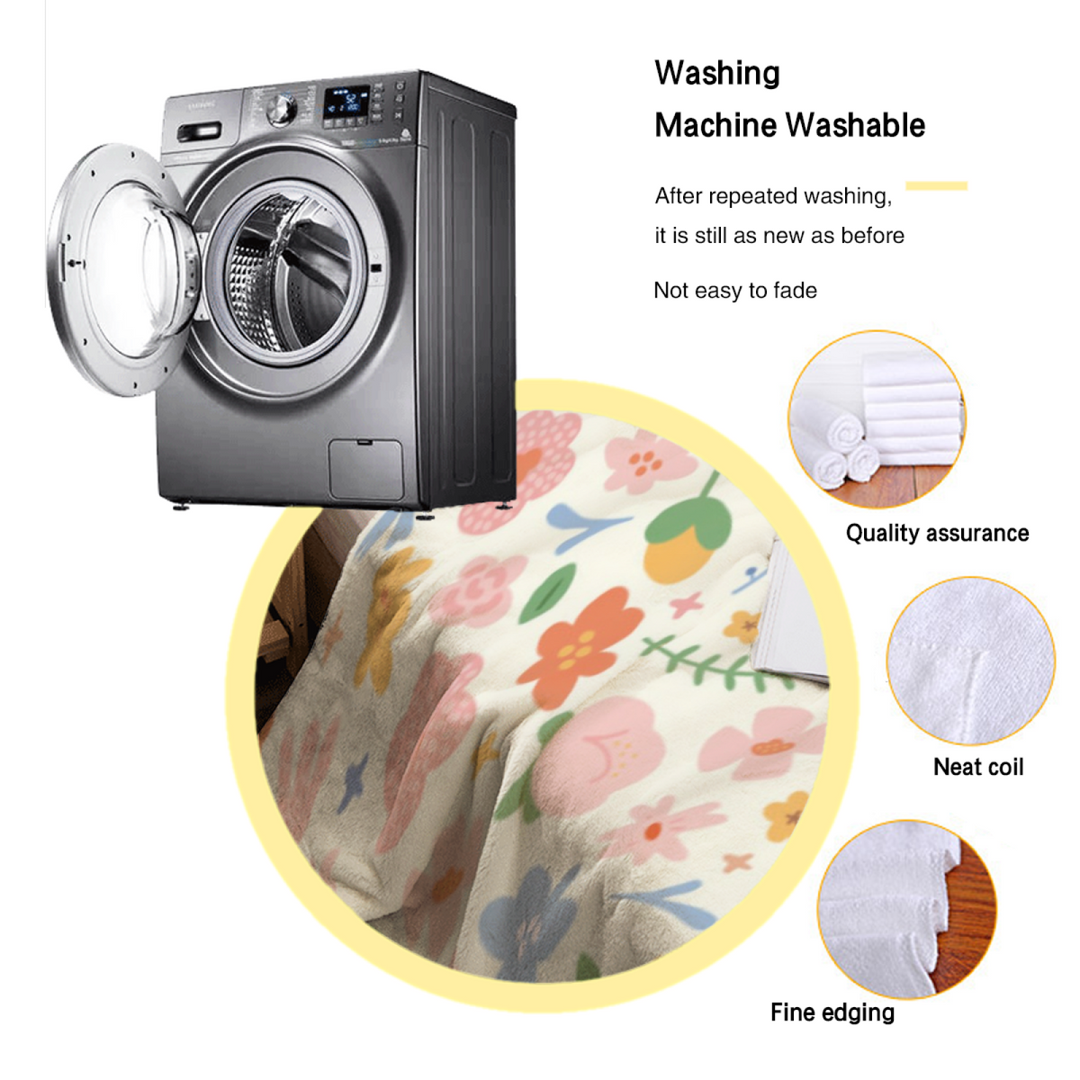 Ivory Dawn Petal Decorative Flannel Blanket