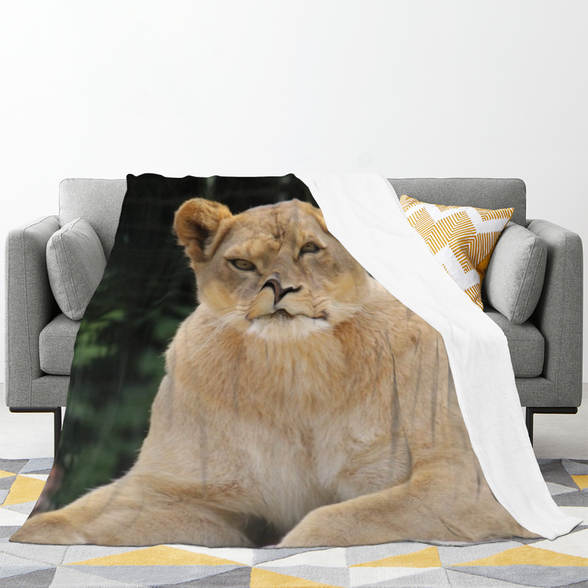 Seaside Prism Inspired Flannel Sofa Throw ¨C Earthy Neutral Palette