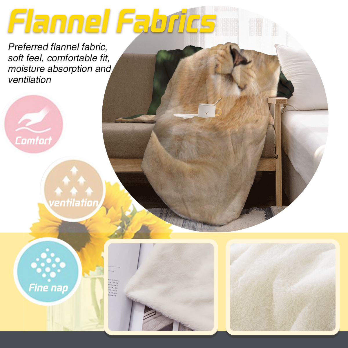 Seaside Prism Inspired Flannel Sofa Throw ¨C Earthy Neutral Palette
