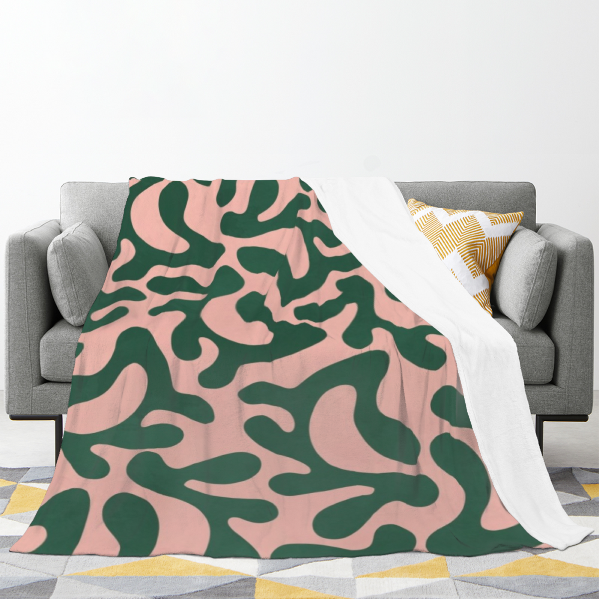 Serene Vista Inspired Cozy Flannel Bed Blanket ¨C Earthy Neutral Palette