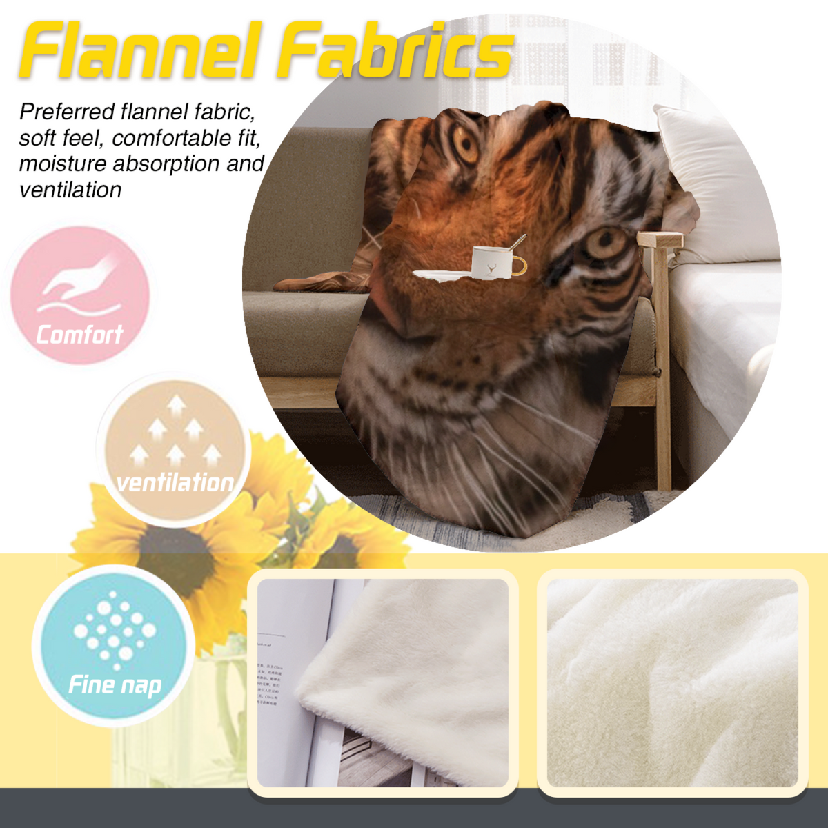 Dreamy Earthy Multicolor Harbor Haven Soft Flannel Blanket