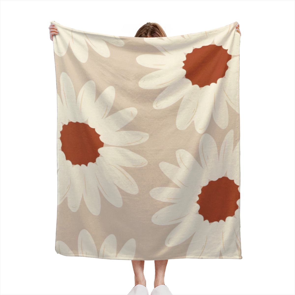 Golden Muse Statement Pattern Decorative Flannel Blanket