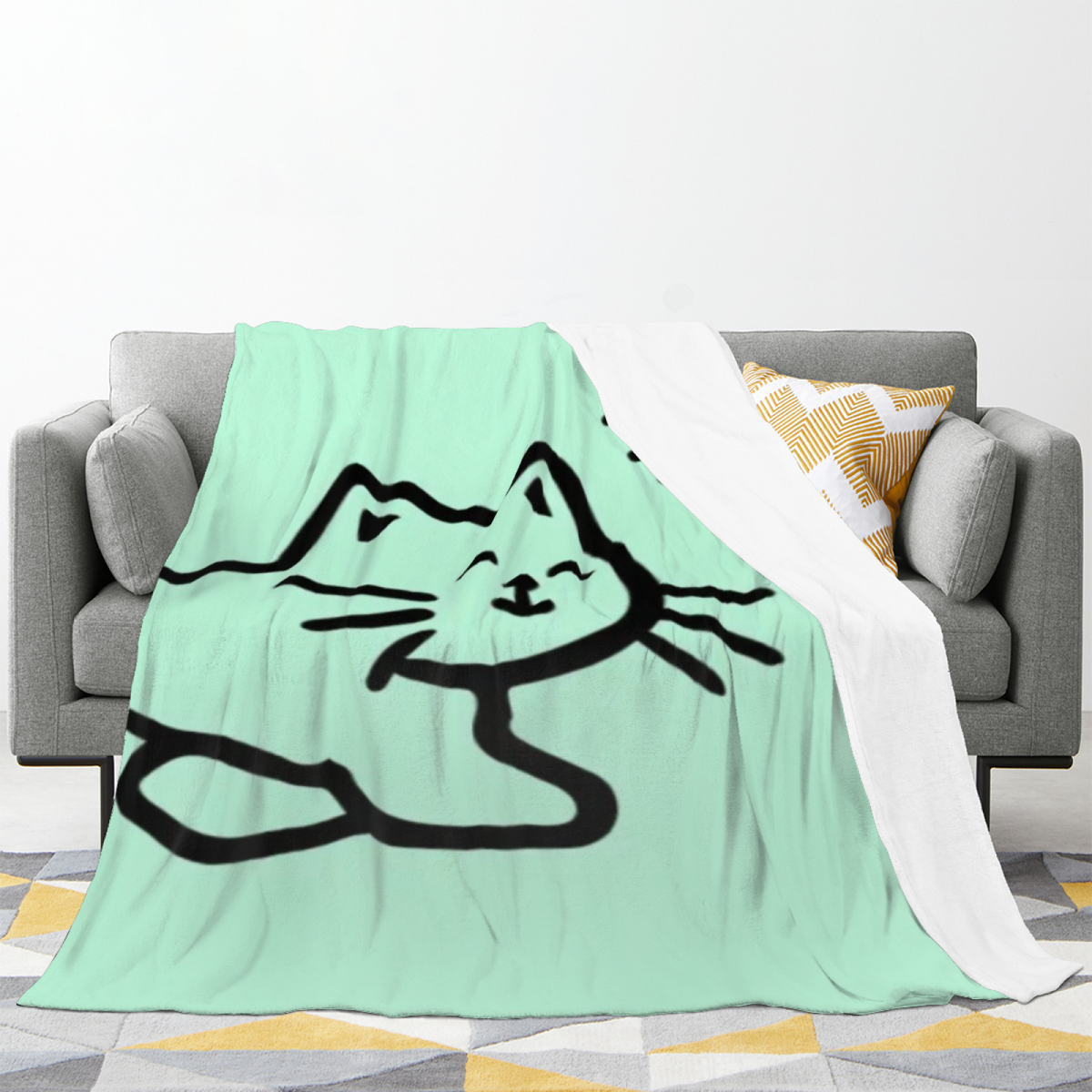 Pastel Multicolor Whimsical Decor Plush Flannel Throw ¨C Aurora Atlas Edition