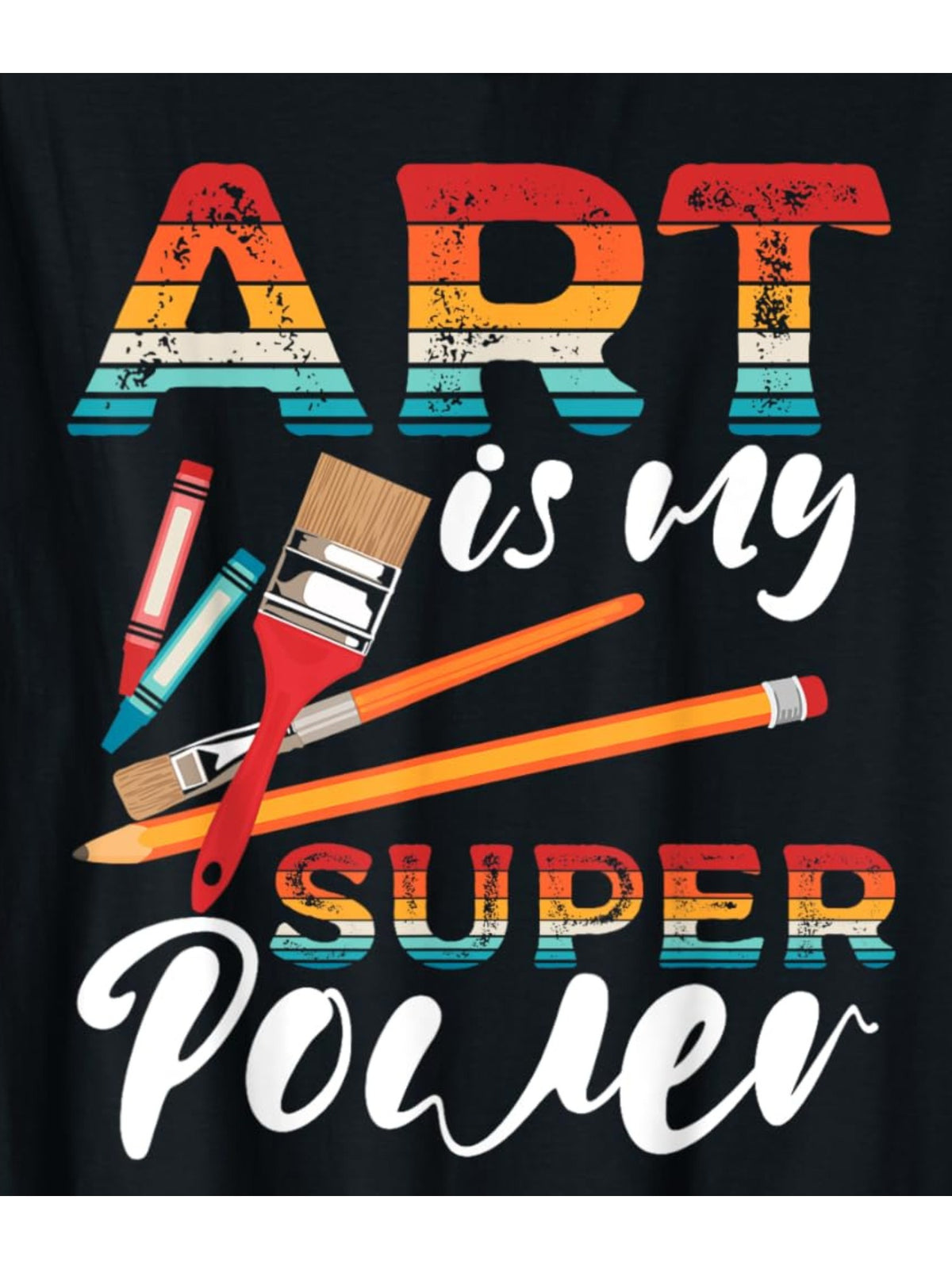 Art Is My Superpower Painter Palette Sketching for Artists Retro Trendy Printed T-shirt, Men'S Casual and Comfortable T-shirt Summer, Men'S Short-sleeved Top for Everyday Activities Birthday Gift Valentine'S Day Gift to Men