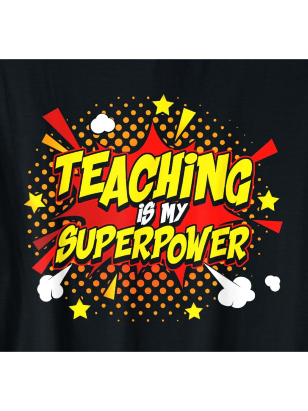 Teaching Is My Superpower Funny Quotes Retro Trendy Printed T-shirt, Men'S Casual and Comfortable T-shirt Summer, Men'S Short-sleeved Top for Everyday Activities Birthday Gift Valentine'S Day Gift to Men