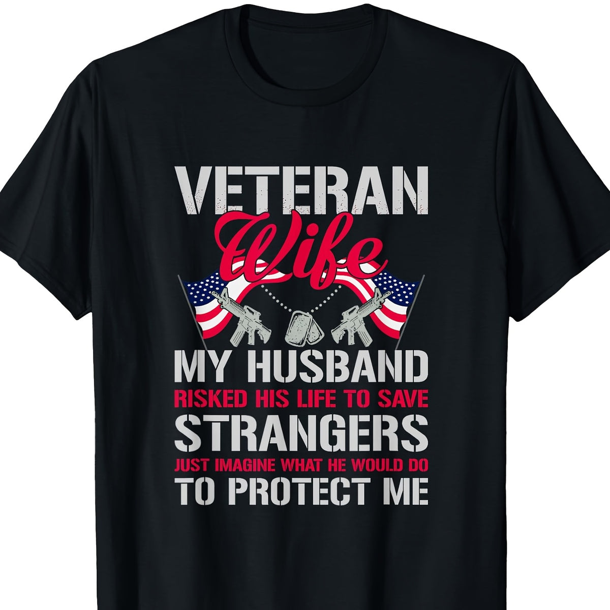 Veterans Day & Mother's Day Patriotic T-Shirt - 100% Cotton, Short Sleeve, Regular Fit, Machine Washable
