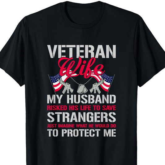 Veterans Day & Mother's Day Patriotic T-Shirt - 100% Cotton, Short Sleeve, Regular Fit, Machine Washable
