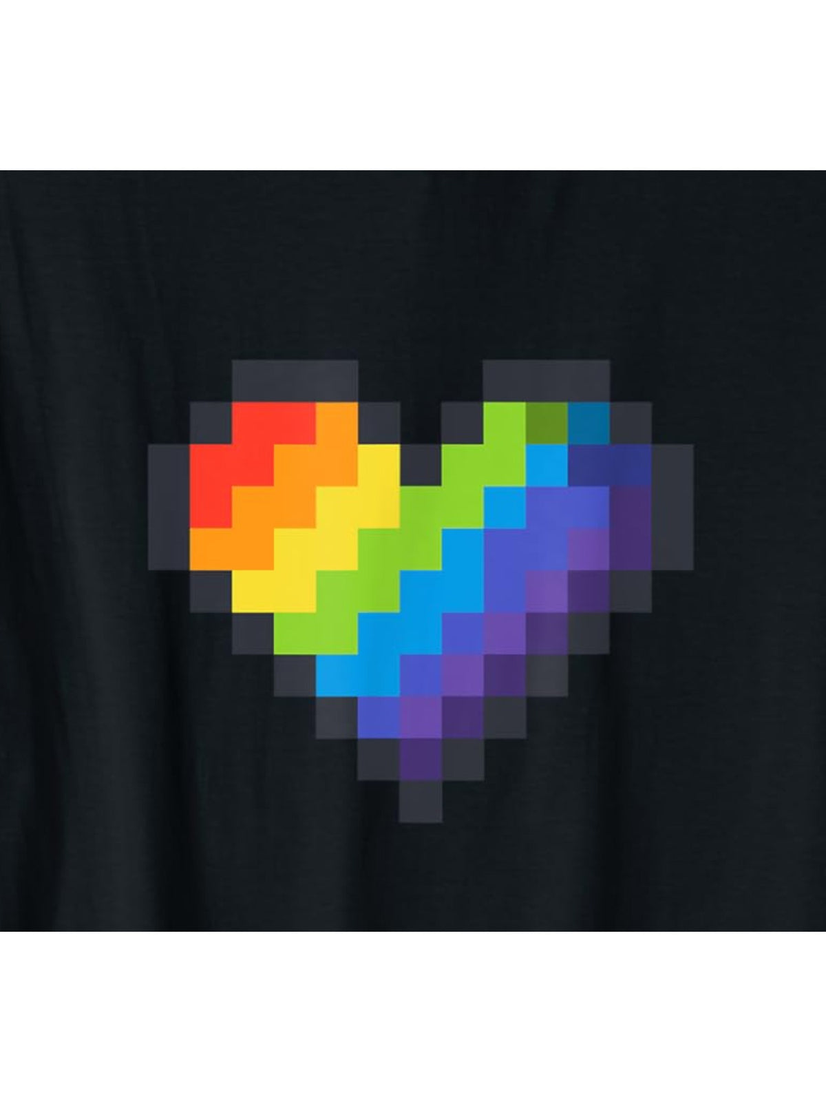 Gamer Rainbow Pixel Heart Funny Rainbow Humor Vintage Printed T-shirt, Men's Casual and Comfortable T-shirt Summer, Men's Short-sleeved Top for Everyday Activities Birthday Gift to Men