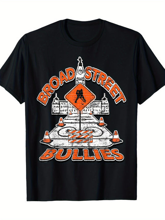 Broad Street Bullies Philadelphia Orange And Black Hockey T-Shirt100% Cotton-220ghir