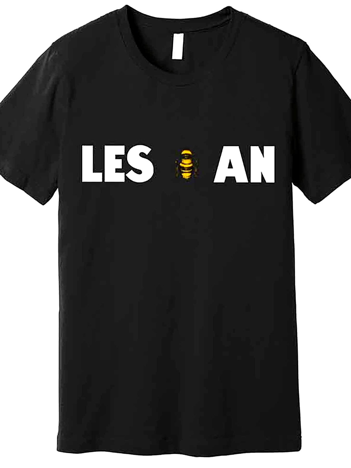 LES-Bee-an Cute Funny Lesbian Premium T-Shirt 230174 funny Men'S Short Sleeve Graphic T-shirt Collection black AA