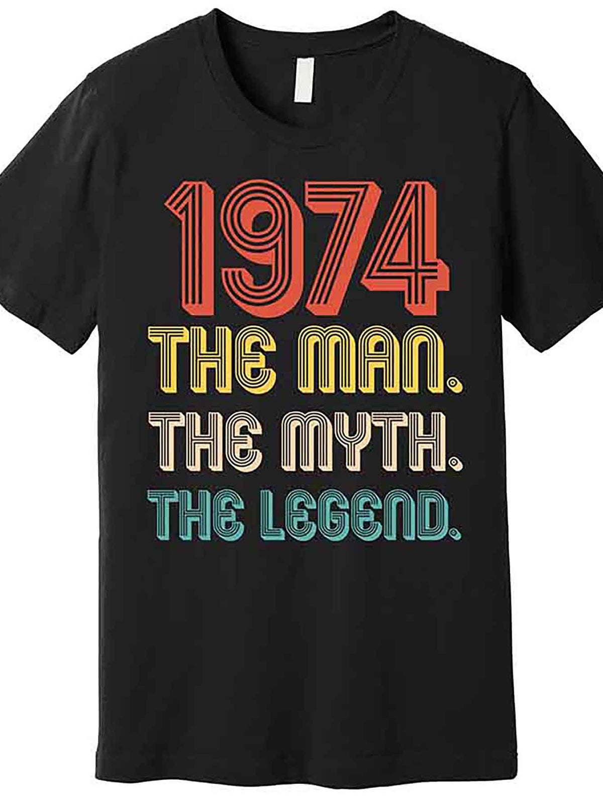 The Man The Myth The Legend 1974 50th Birthday Premium T-Shirt 230441 funny Men'S Short Sleeve Graphic T-shirt Collection black AA
