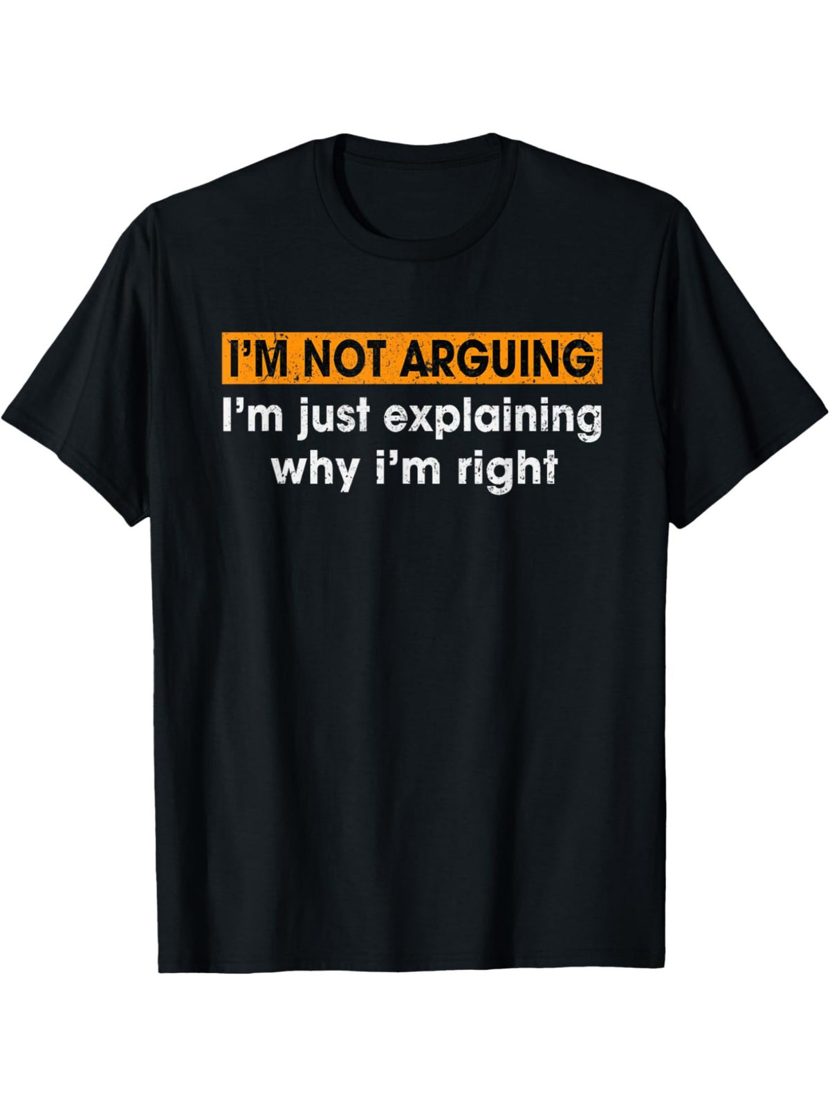 I'm Not Arguing" Retro Graphic Tee - Men's 100% Cotton Casual T-Shirt, Comfortable & Breathable for Summer, Perfect Gift Idea, Explaining Why I'm Right, Short-sleeved Top, Birthday Gift