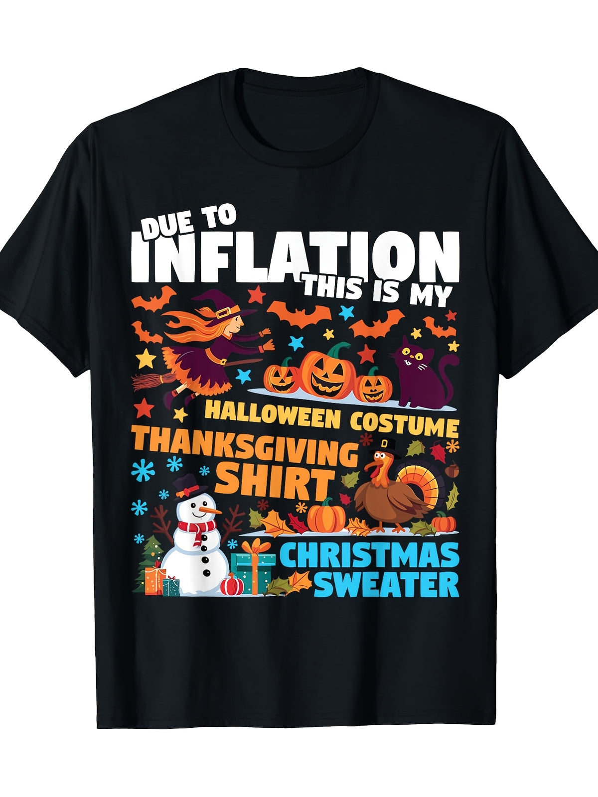 My Spooky Halloween Thanksgiving Ugly Costume Funny T-shirt 100% Cotton 180g