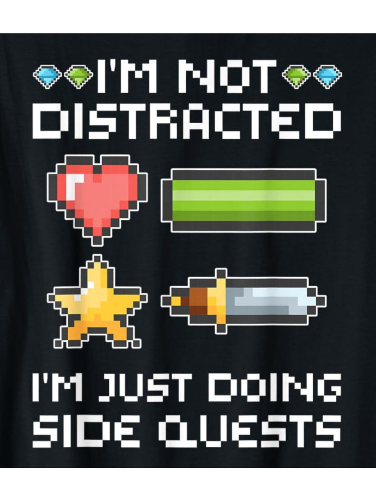 I'm Not Procrastinating I'm Doing Side Quests Retro Trendy Printed T-shirt, Men's Casual and Comfortable T-shirt Summer, Men's Short-sleeved Top for Everyday Activities Birthday Gift to Men