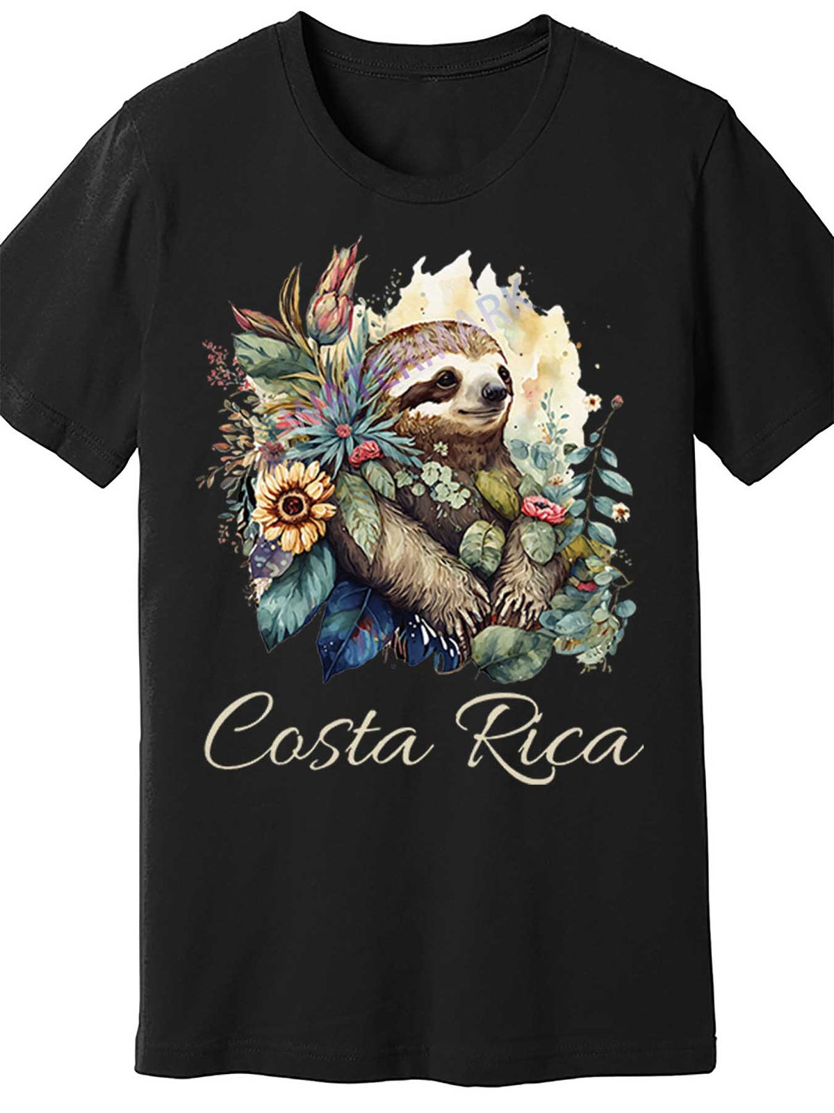 Costa Rica Tropical Sloth 58613 funny Men'S Short Sleeve T-shirt black TT4